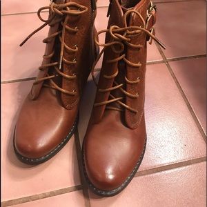 Shoe Dazzle Brown Booties.